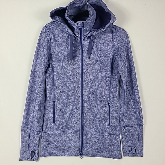 Lululemon Scuba Hoodie High Neck Jacket Purple/Blue Sz 6 - Picture 1 of 10
